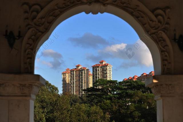 建筑 拱门 蓝天 房屋 珠海