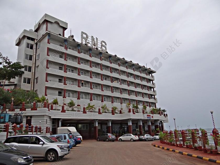 现代城市建筑居民楼宾馆背景图片