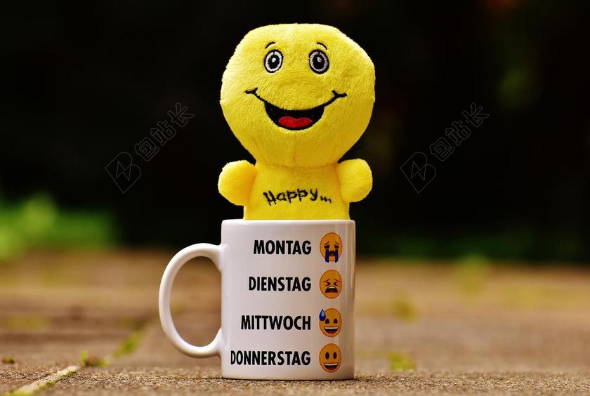 广告简约微笑的杯子宣传背景图片