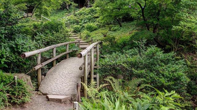 横滨三溪花园 日本 横滨 景观 东方 公园 和平 桥 宁静