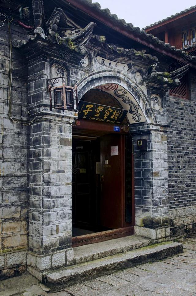 户外自然景观古镇古商城背景图片