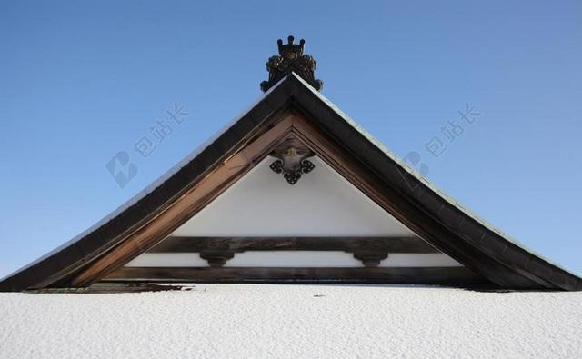 屋顶 建筑 寺 庙 雪 日式 禅