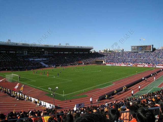 彩色体育激烈球场观众球员足球比赛体育运动背景图片