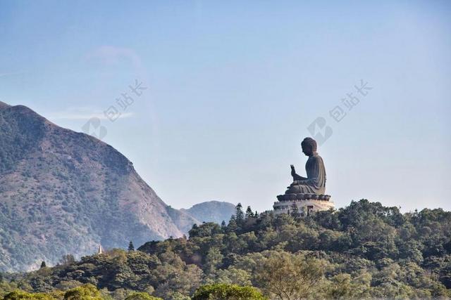 户外自然景观岩石地貌森林佛像背景图片