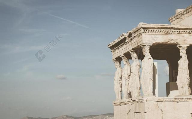 白色建筑经典蓝天下的白色雕塑建筑设计景点旅游背景图片