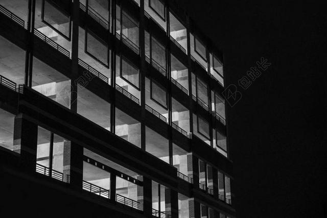 黑白城市建筑现代房屋设计景观背景图片