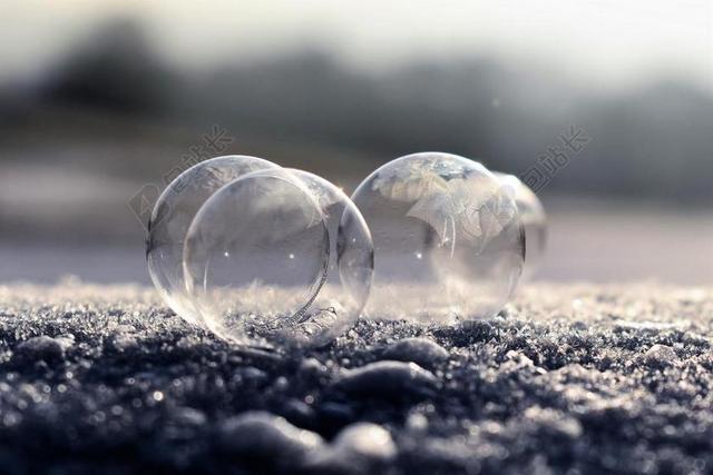 肥皂泡沫 冻结 冰冻泡泡 冬天 EISKRISTALLE 寒冬