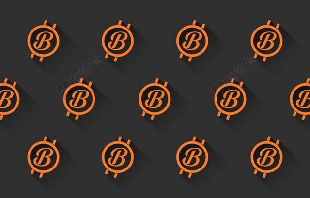 金融商务比特币LOGO背景图片