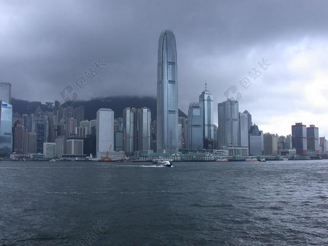 香港 天际线 中国 城市 摩天大楼 高大 建筑物 结构 灰色