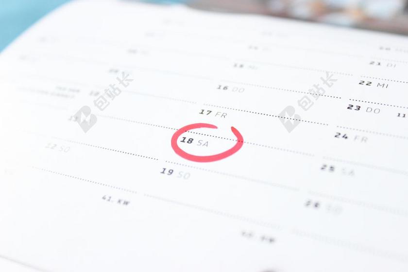 时间 日历 星期六 周末 一天 天 日期 个月 几个月 期