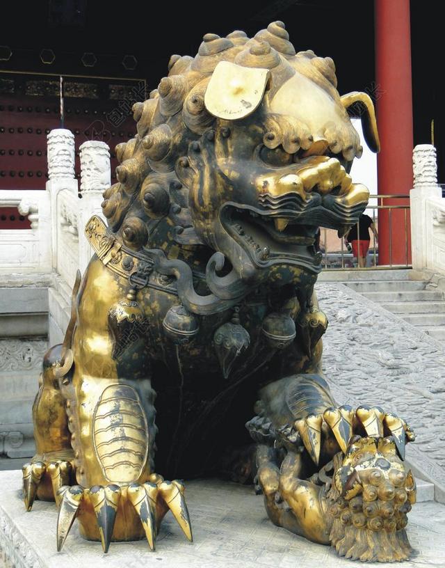 时尚故宫狮子背景图片