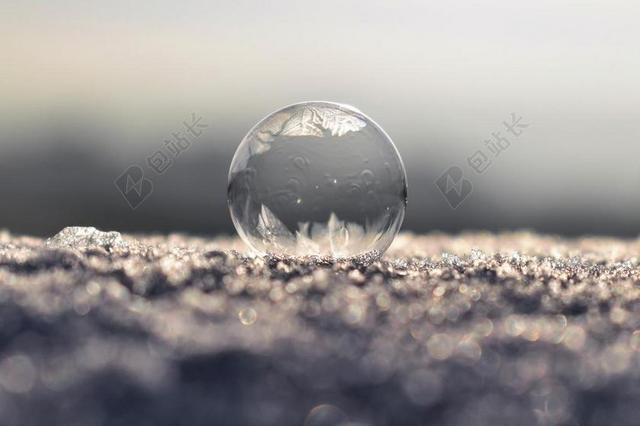 肥皂泡沫 冻结 冰冻泡泡 冬天 EISKRISTALLE 寒冬