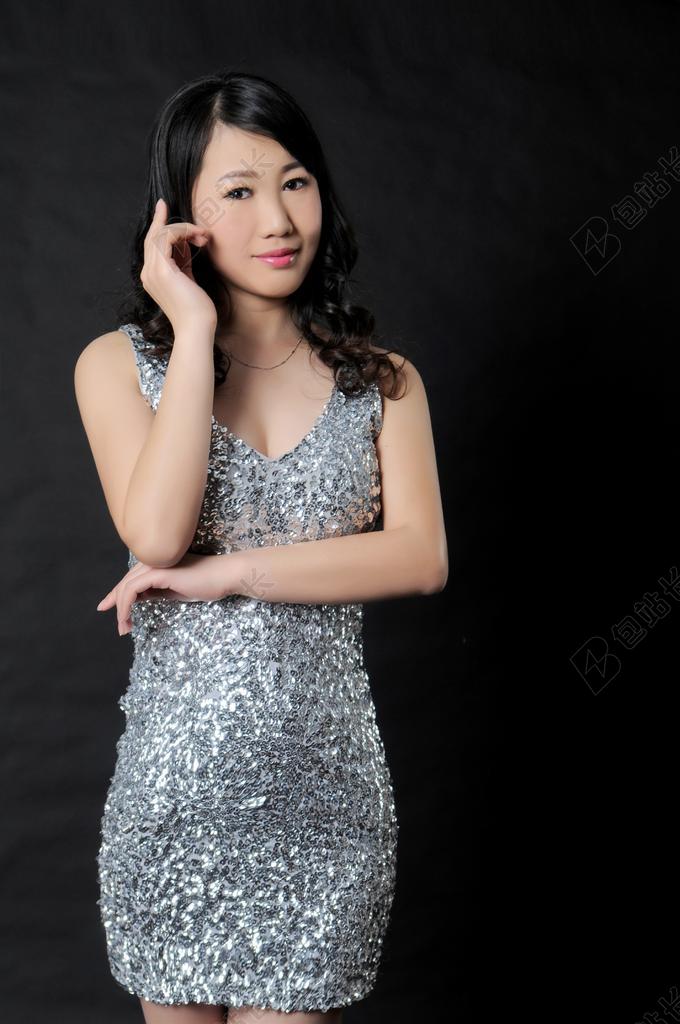 人物 女性 美女 健康 亚洲 晚礼服 椅子 模型 工作室