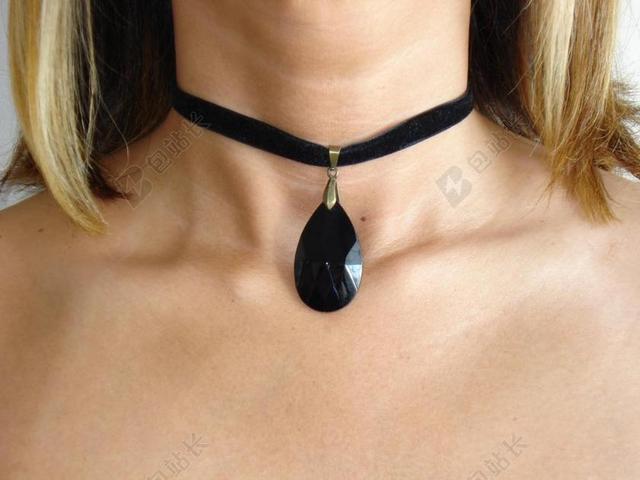女人 脖子 领 衣领 粘贴