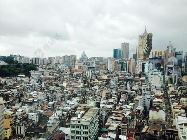 时尚澳门城市天际线背景图片