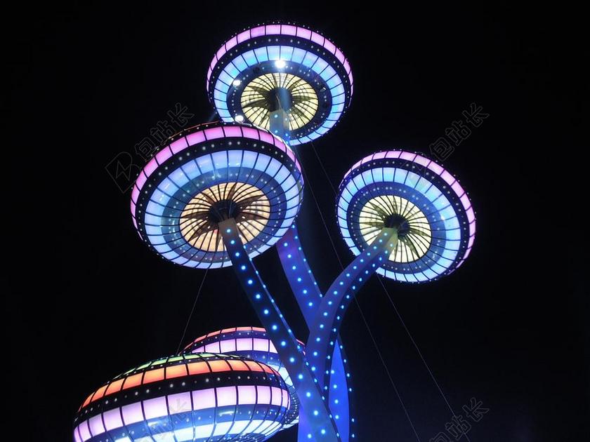 唯美游乐园夜景背景图片