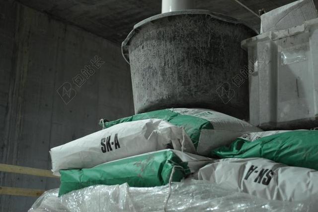 水泥 具体 桶 建筑细节 下 施工 南北线