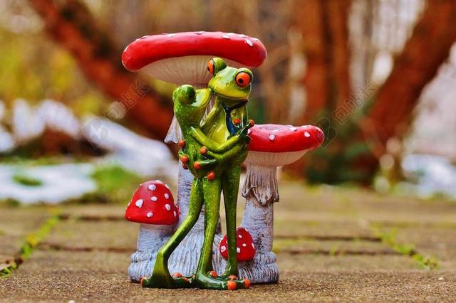 情人节 爱情 青蛙 对 吻 一起 在一起 数字 蘑菇 贺卡