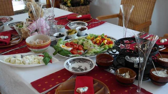 火锅 表 板 吃 GEDECKTER 表 艺术节 庆祝活动