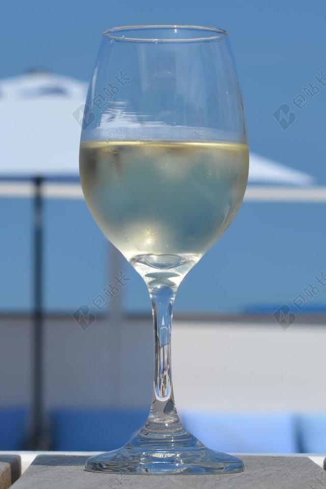酒 假日 玻璃 蓝色的天空 白葡萄酒 放松 享受 梧桐