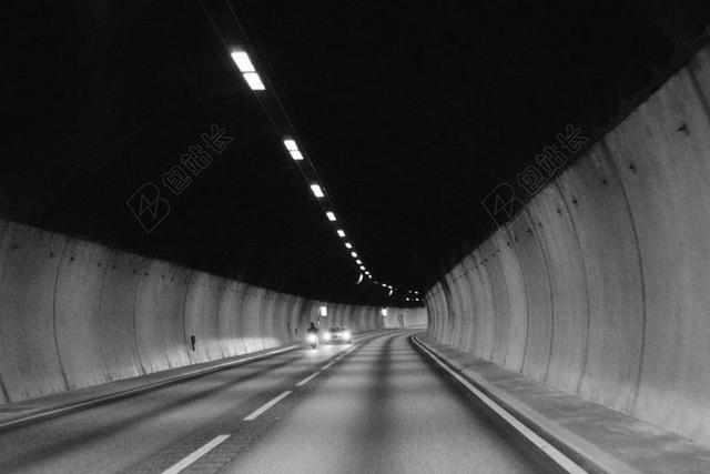 反光隧道公路背景图片