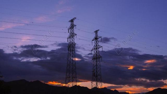 电气 电线 格 权力 各种电力线 天空 日落 日出 黄昏