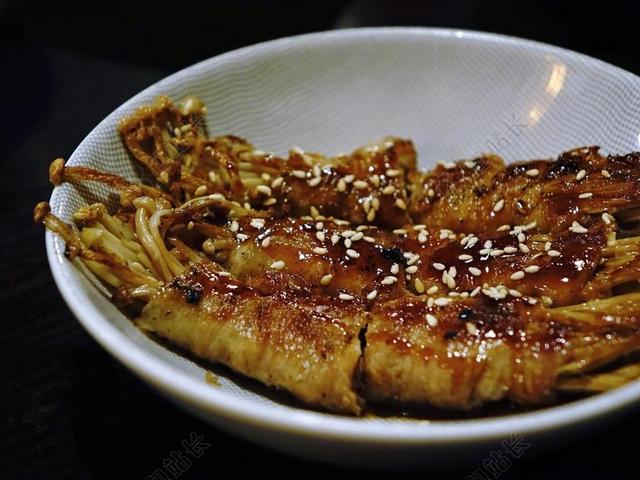 食品 烤架 日本 牛肉 金针菇 餐厅 酱