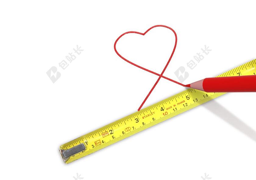 米 卷尺 折叠规则 度量值 心脏 爱情 运气 抽象 关系