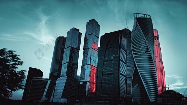 莫斯科市 2017 俄罗斯 大都市 摩天大楼 体系结构 办公室