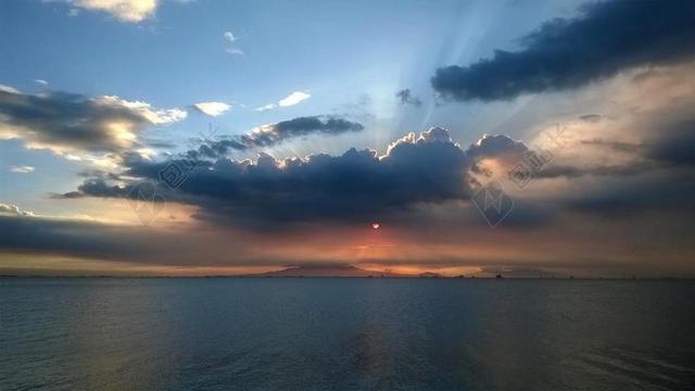 日落 海岸 海 马尼拉湾 菲律宾 亚洲 岸 自然 风景