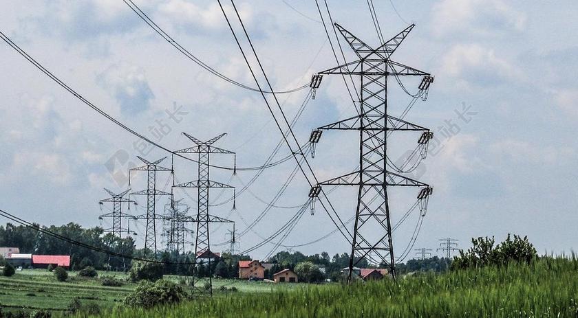 云 天空 高压线路
