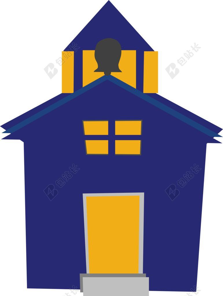 互联网科技矢量图校舍背景图片