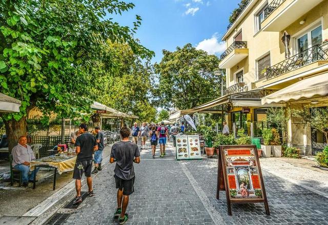 雅典 咖啡厅 街 旅游 人类发展报告 希腊 店 餐厅 人行道