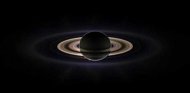 土星日食 空间 卡西尼号飞船 食太阳 宇宙 太阳 光 太阳能