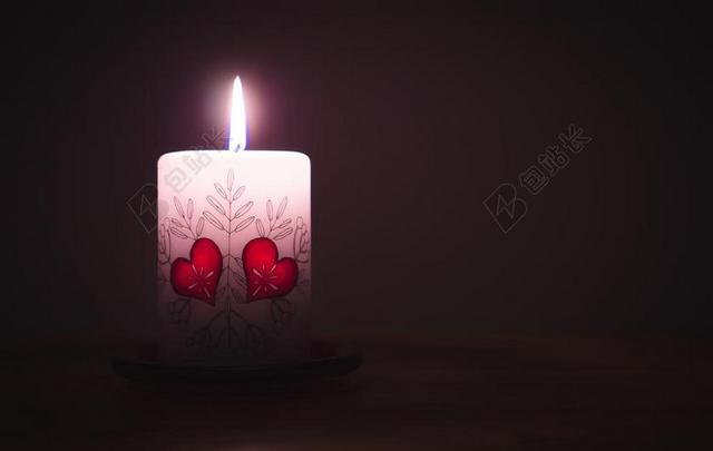 心 蜡烛 火焰 爱 情人节那天 情人节 浪漫 红色 来临