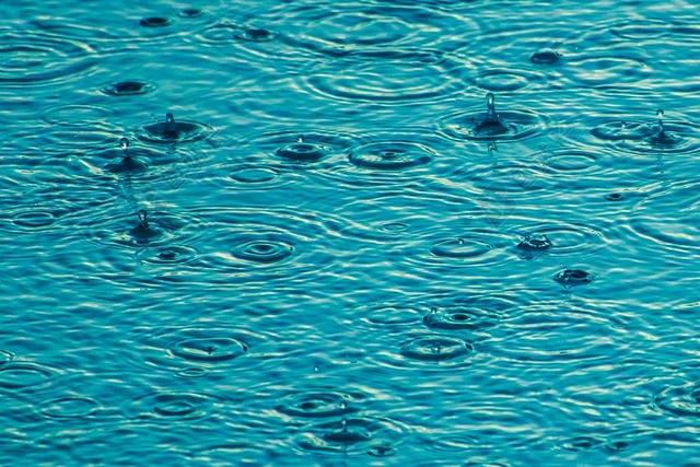 雨夏水溅起水滴下雨水潭背景图片