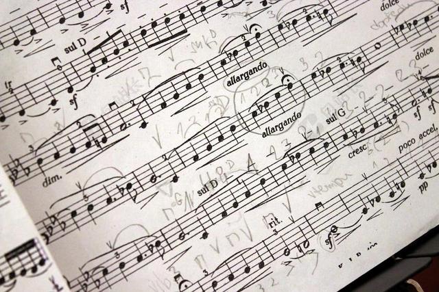 音乐谱子高音谱号旋律曲谱艺术背景图片