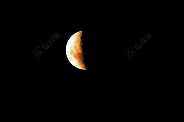 半月 月亮 一半 圆 ORB 地形 锈色 夜