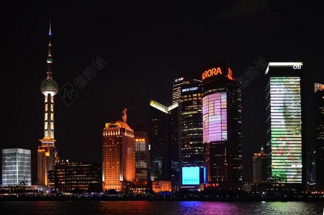中国 明珠 摩天大楼 上海 浦东 外滩 塔 夜