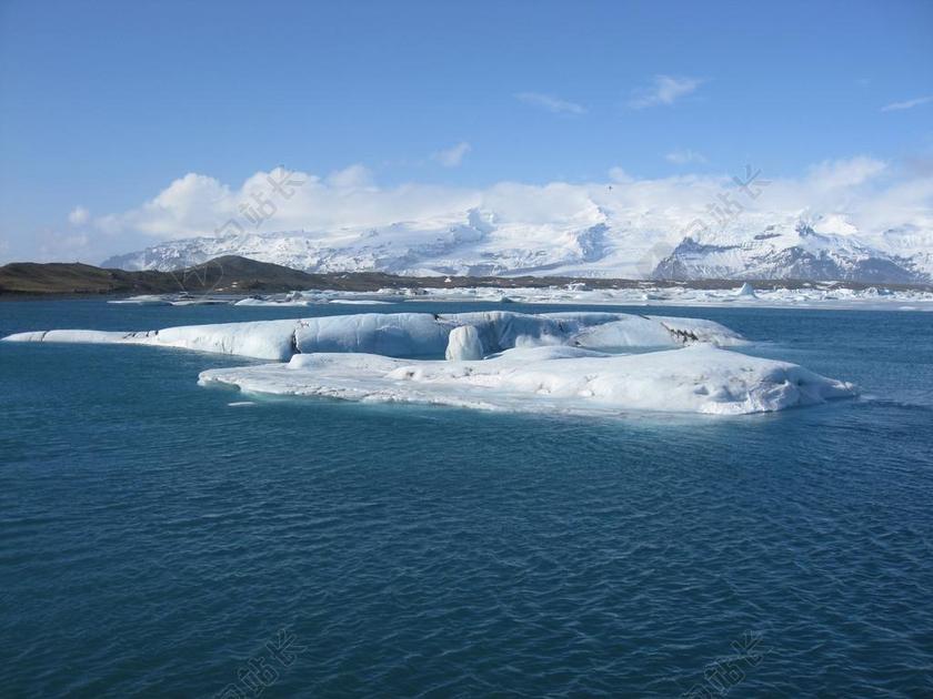 冰川 环礁湖 冰岛 蓝色礁湖 性质 天空 水 孤单 休息
