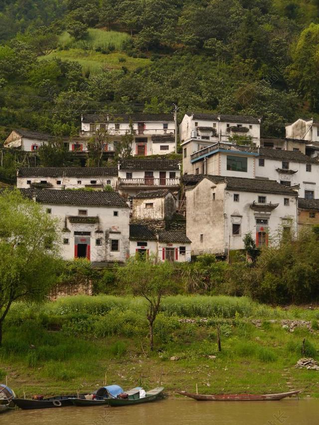 户外自然景观村庄房屋小镇背景图片