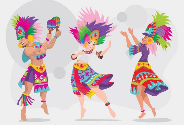 SINULOG 舞者 民族舞者 女孩 传统的 服装 服饰 狂欢节