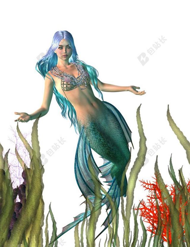 海洋童话故事美人鱼背景图片