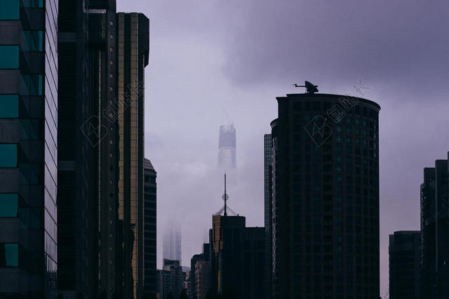 建筑现代高楼大厦都市建筑群城市景观背景图片