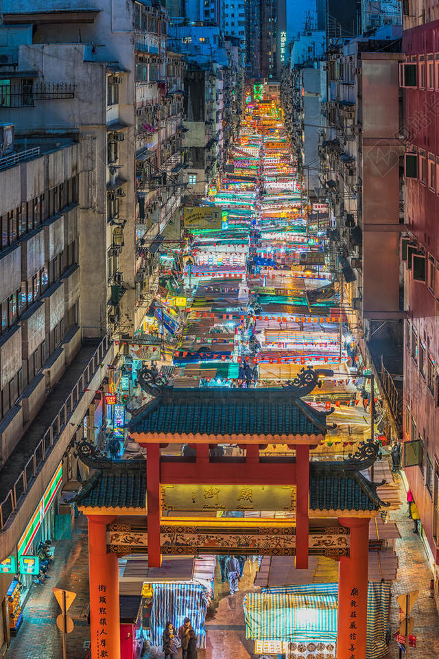 彩色城市夜景彩色的中国城灯光背景图片