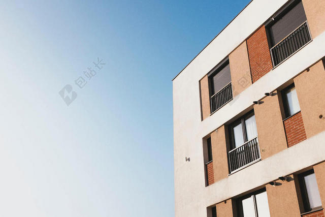 黄白建筑大厦结构背景图片
