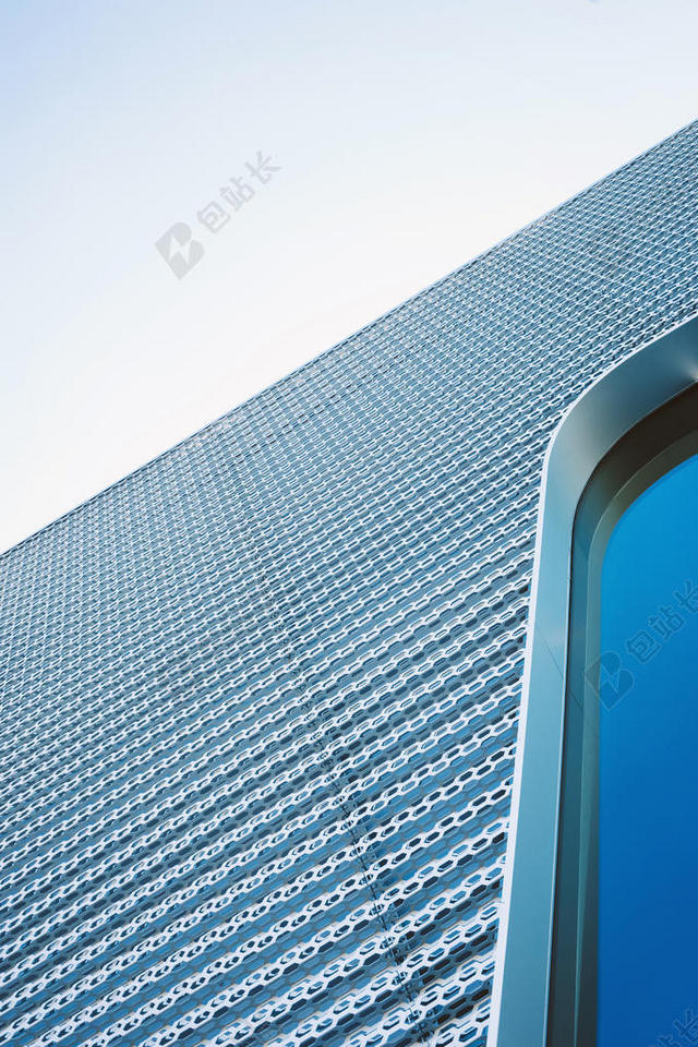 蓝色建筑高楼大厦城市背景图片
