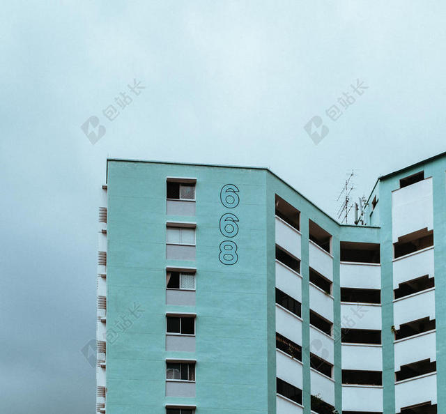简约建筑楼顶背景图片
