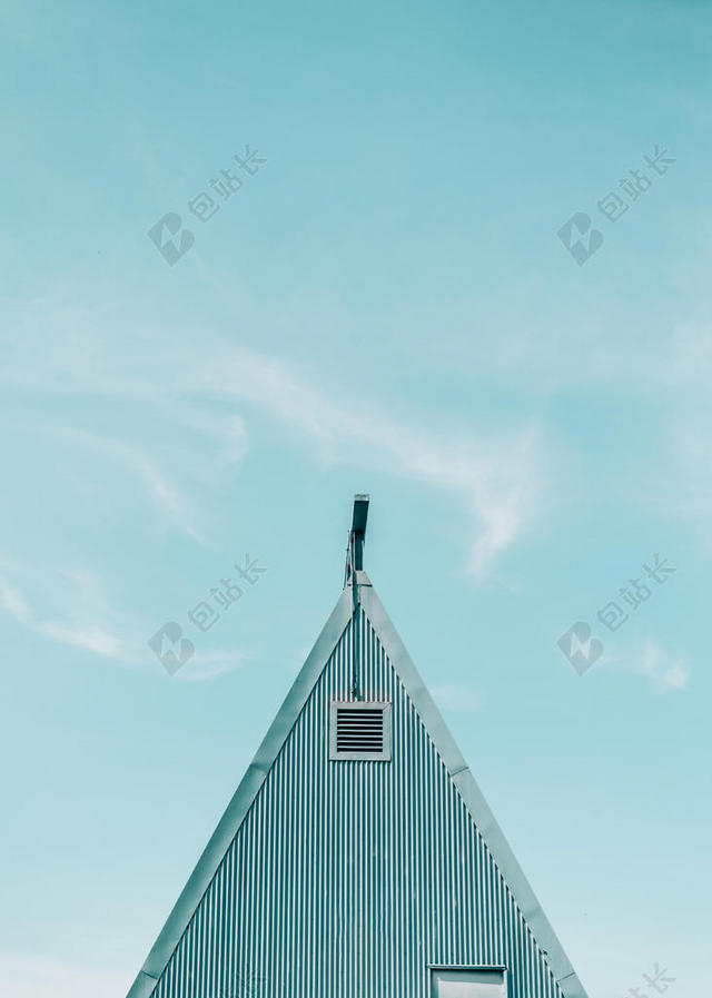 蓝色建筑唯美天空欧洲装修设计背景图片