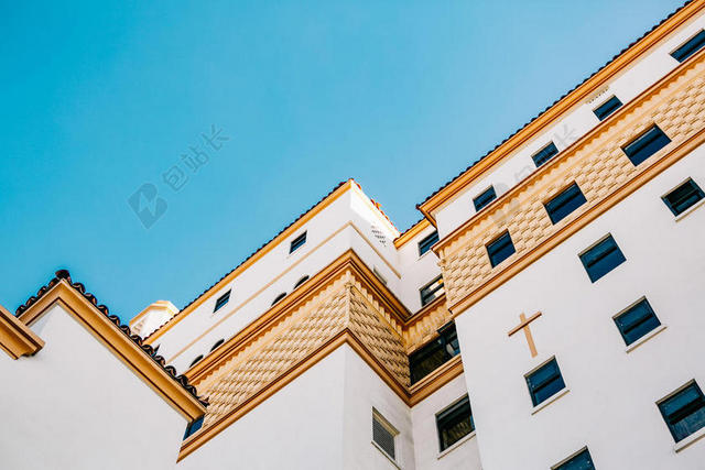 简约建筑外墙涂刷背景图片
